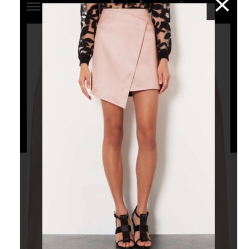 Topshop Envelope Mini Skirt in pink
